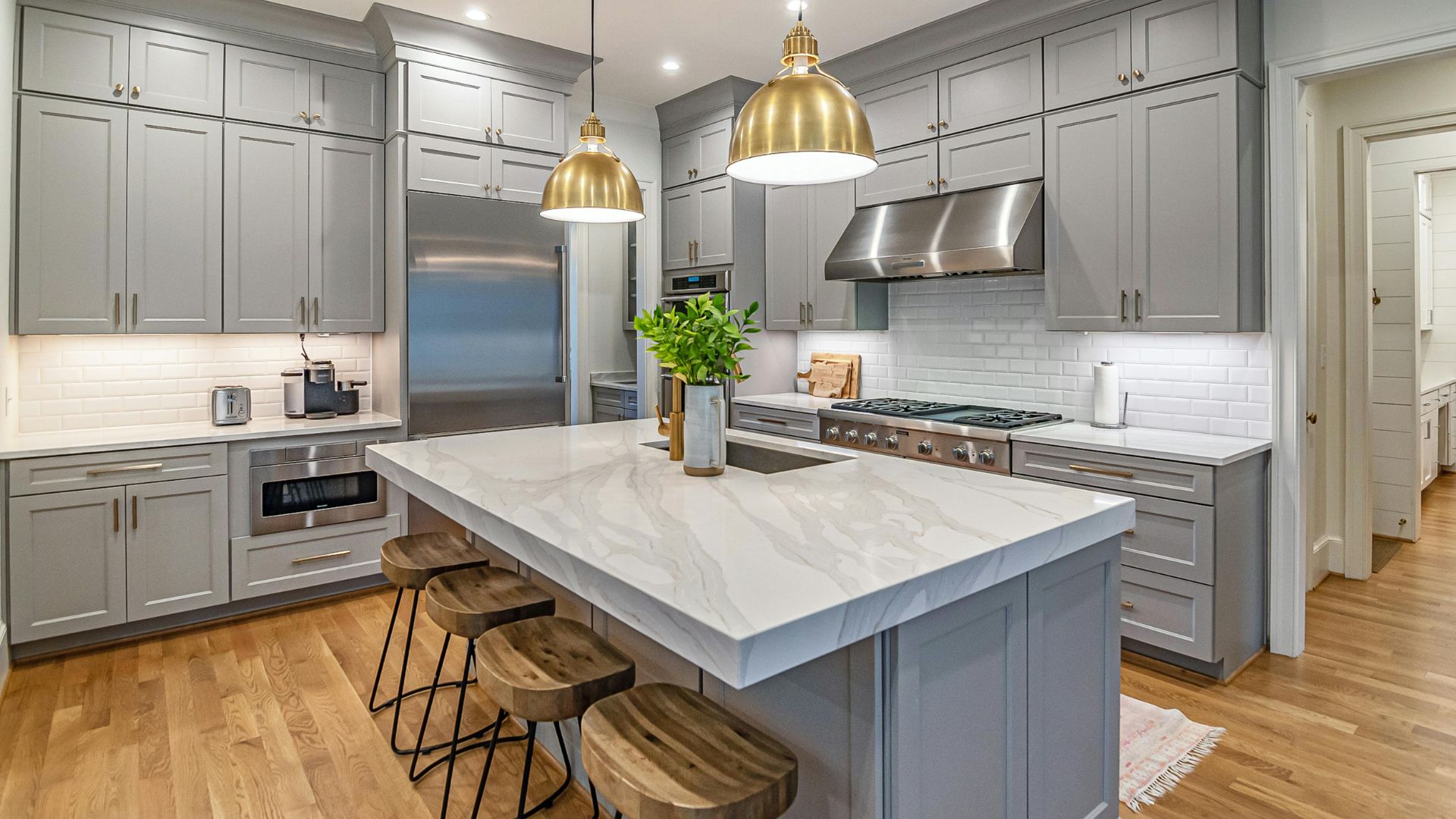 Sparkling clean, professionally cleaned modern kitchen